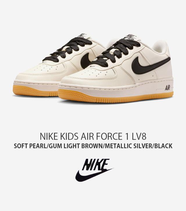 NIKE ナイキ キッズ スニーカー AIR FORCE 1 LV8 エア フォース ワン HQ1911-002 ローカット ベージュ ブラック ジュニア 子供用_1
