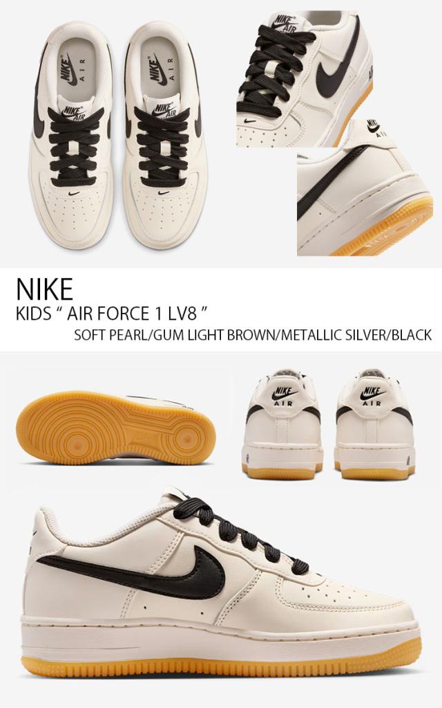 NIKE ナイキ キッズ スニーカー AIR FORCE 1 LV8 エア フォース ワン HQ1911-002 ローカット ベージュ ブラック ジュニア 子供用_2