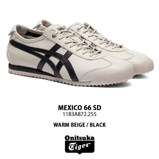 Onitsuka Tiger オニツカタイガー スニーカー MEXICO 66 SD BEIGE BLACK 1183A872.255 シューズ メキシコ66 ベージュ ブラック_1