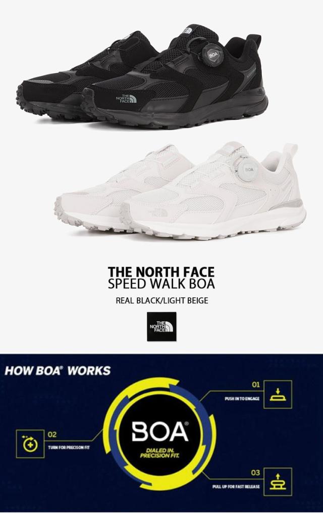 THE NORTH FACE ノースフェイス スニーカー BOAフィットシステム SPEED WALK BOA ダイヤル式シューズ BLACK BEIGE ランニング NS94R01A/B_1