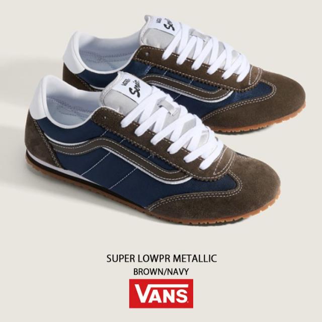 VANS バンズ スニーカー SUPER LOWPRO METALLIC BROWN NAVY VN000D83BF スーパー ロープロ メタリック ブラウン ネイビー 男性用 女性用