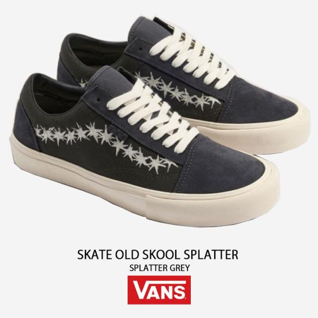 VANS バンズ スニーカー SKATE OLD SKOOL SPLATTER SPLATTER GREY VN000EDNGRY スケート オールドスクール スプラッター スプラッター グレー 男性用 女性用_1