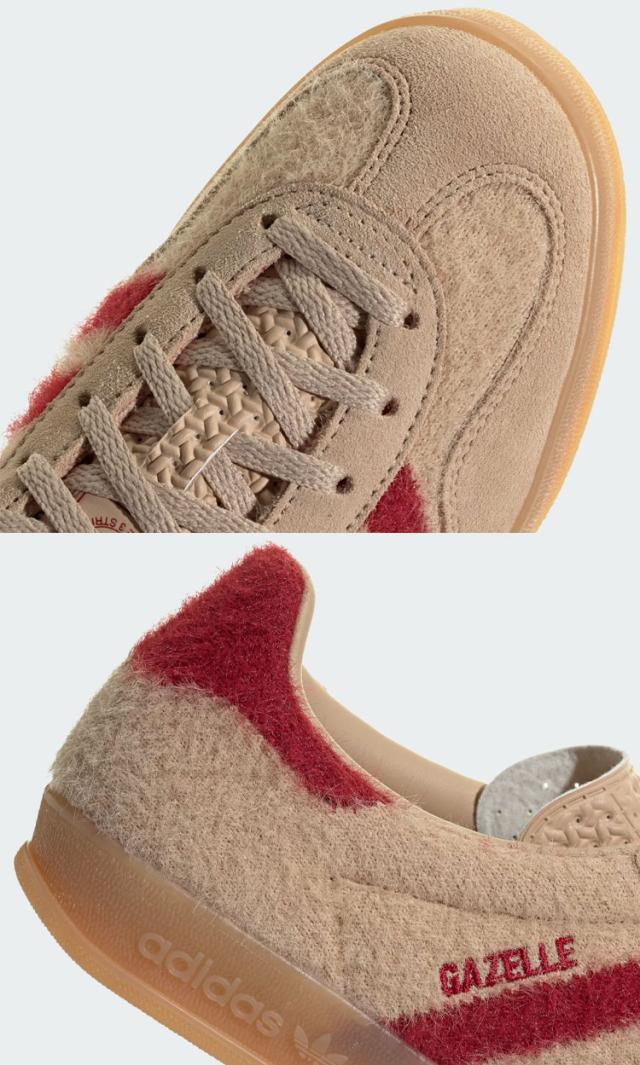 adidas originals アディダス レディース スニーカー GAZELLE INDOOR W JP8341 シューズ ガゼルインドアW BEIGE RED ベージュ レッド_4