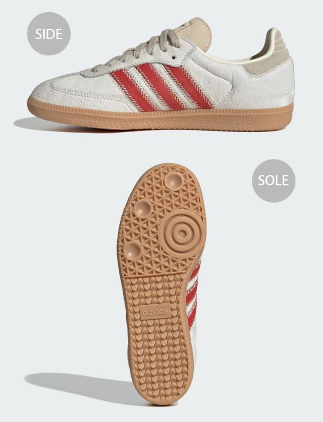 adidas originals アディダス スニーカー SAMBA OG JS3935 BEIGE RED シューズ サンバOG ベージュ レッド Tトゥ メンズ レディース_2