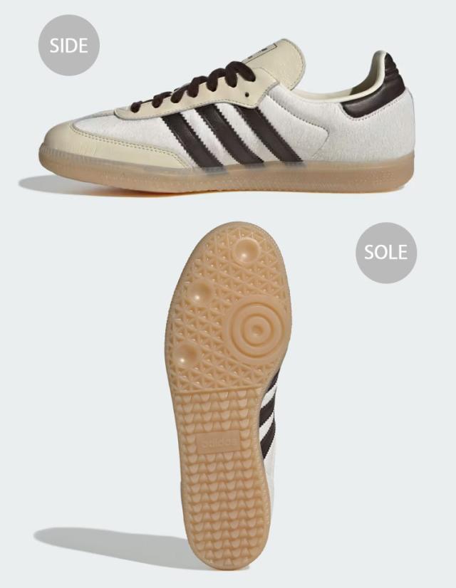 adidas originals アディダス スニーカー SAMBA OG KJ8901 WHITE BROWN シューズ サンバOG ヘアリースエード Tトゥ メンズ レディース_2