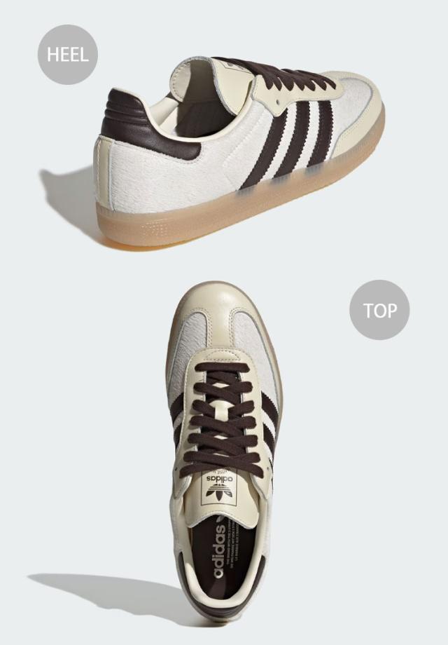 adidas originals アディダス スニーカー SAMBA OG KJ8901 WHITE BROWN シューズ サンバOG ヘアリースエード Tトゥ メンズ レディース_3
