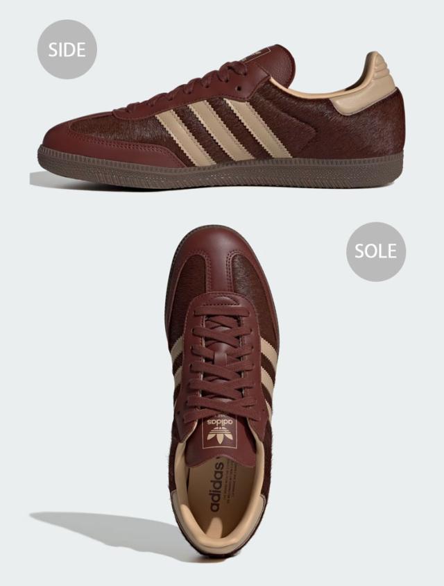 adidas originals アディダス スニーカー SAMBA OG KJ8902 BROWN シューズ サンバOG ブラウン ヘアリースエード メンズ レディース_2