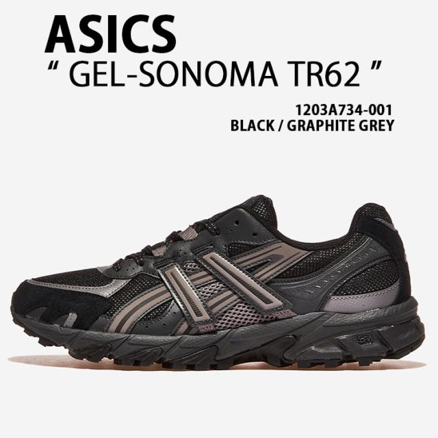 asics アシックス スニーカー GEL-SONOMA TR62 BLACK GREY 1203A734-001 シューズ ゲルソノマTR62 ランシュー メンズ レディース