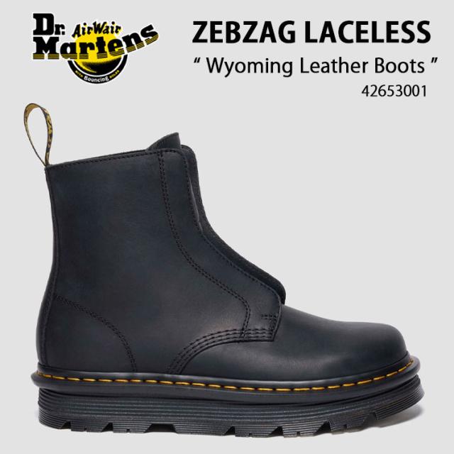 Dr.Martens ドクターマーチン ブーツ ZEBZAG レースレスブーツ 42653001 BLACK シューズ レザーブーツ メンズ レディース 男性用 女性用
