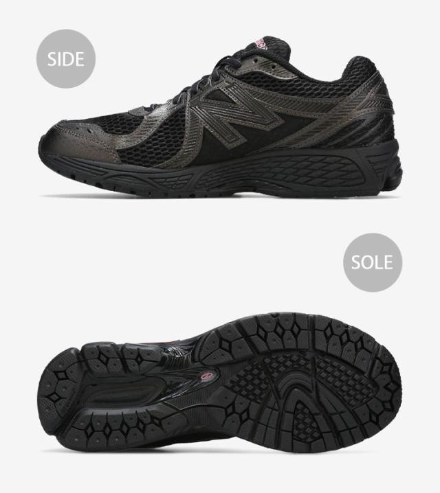 New Balance ニューバランス スニーカー ML860PH2 BLACK PINK シューズ NewBalance860 メッシュ ランニングシューズ メンズ レディース_2