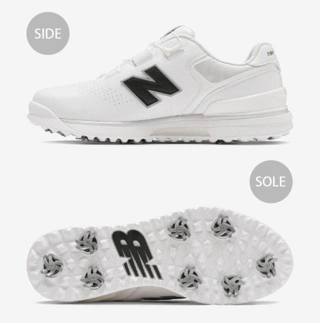 New Balance ニューバランス ゴルフシューズ UGB3000F GOLF スパイク ダイヤル式 NewBalance3000 ゴルフ靴 ホワイト ブラック メンズ_2