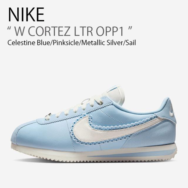 NIKE ナイキ レディース スニーカー W CORTEZ LTR OPP1 ウィメンズ コルテッツ IH3574-441 ローカット ライトブルー ウィメンズ 女性用