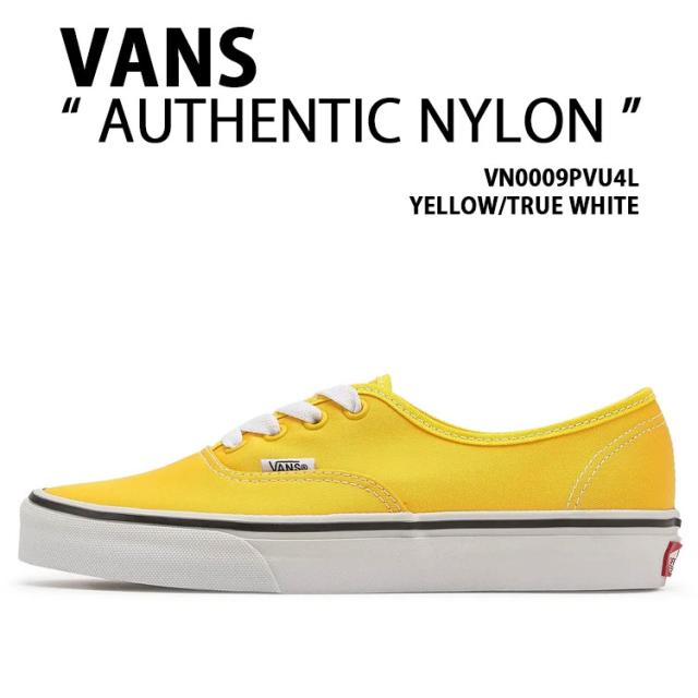VANS バンズ スニーカー AUTHENTIC NYLON VN0009PVU4L シューズ オーセンティックナイロン イエロー ホワイト メンズ レディース