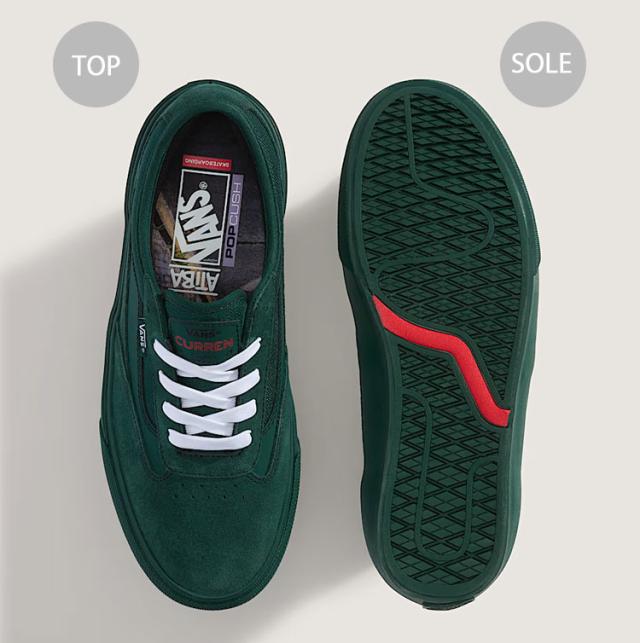 VANS バンズ メンズ スニーカー SKATE CURREN CAPLES ATIBA VN000D85EME シューズ スケート カレンケープルズ アティバ GREEN グリーン_3