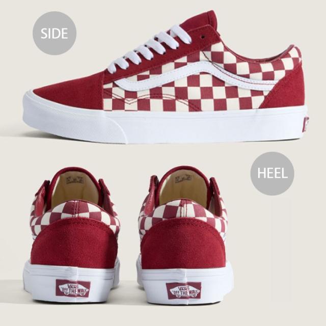 VANS バンズ スニーカー OLD SKOOL CHECKERBOARD RED WHITE