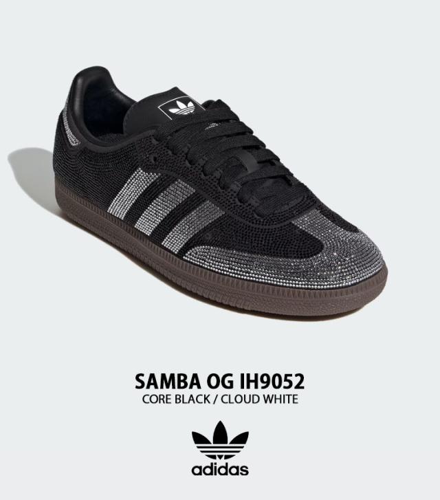 adidas originals アディダス レディース スニーカー SAMBA OG IH9052 シューズ サンバOG BLACK WHITE ブラック ホワイト ロゴ 女性用_1