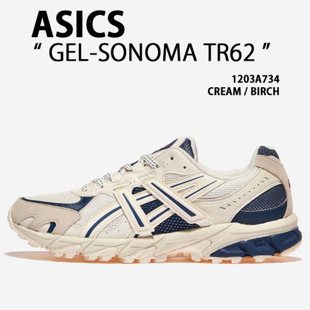 asics アシックス スニーカー GEL-SONOMA TR62 CREAM BIRCH 1203A734 シューズ ゲルソノマTR62 ランシュー メッシュ メンズ レディース