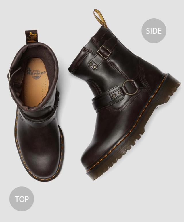 Dr.Martens ドクターマーチン ブーツ アンクルブーツ ANISTONE HARNESS BOOTS BROWN 41870200 アニストンハーネス バイカーブーツ_2