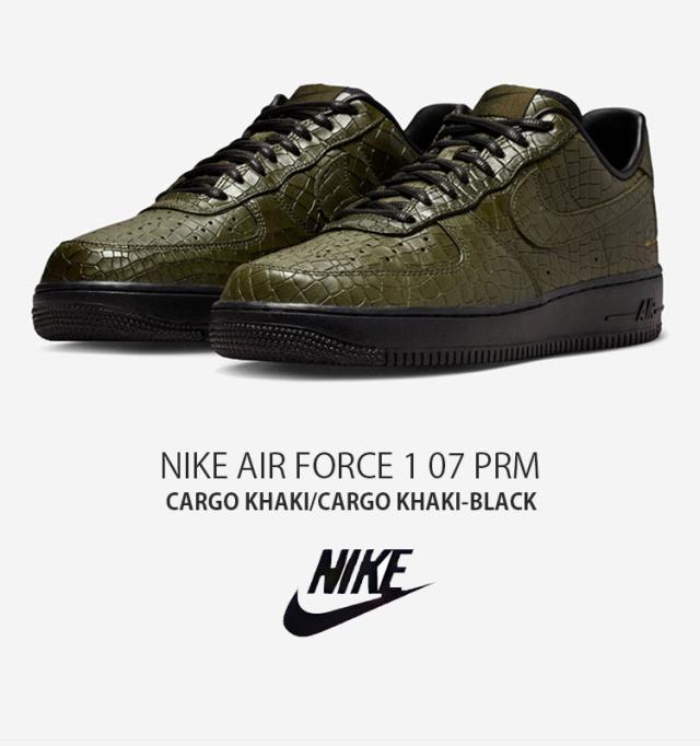 NIKE ナイキ スニーカー AIR FORCE 1 07 PRM エアフォースワン プレミアム IQ3370-325 ローカット カーキ 型押し メンズ レディース_1