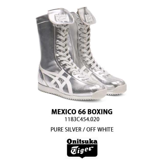 Onitsuka Tiger オニツカタイガー レディース ブーツ MEXICO 66 BOXING 1183C454.020 シューズ メキシコ66 ボクシング シルバー 女性用_1