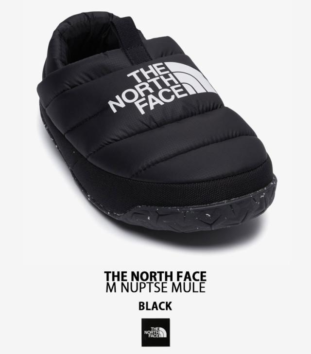 THE NORTH FACE ノースフェイス ダウンスリッポン ダウンミュール M NUPTSE MULE ヌプシミュール BLACK BEIGE ヌプシ ノースミュール ブラック ベージュ NS85R64C/D 保温素材 防寒ミュール メンズ 男性用