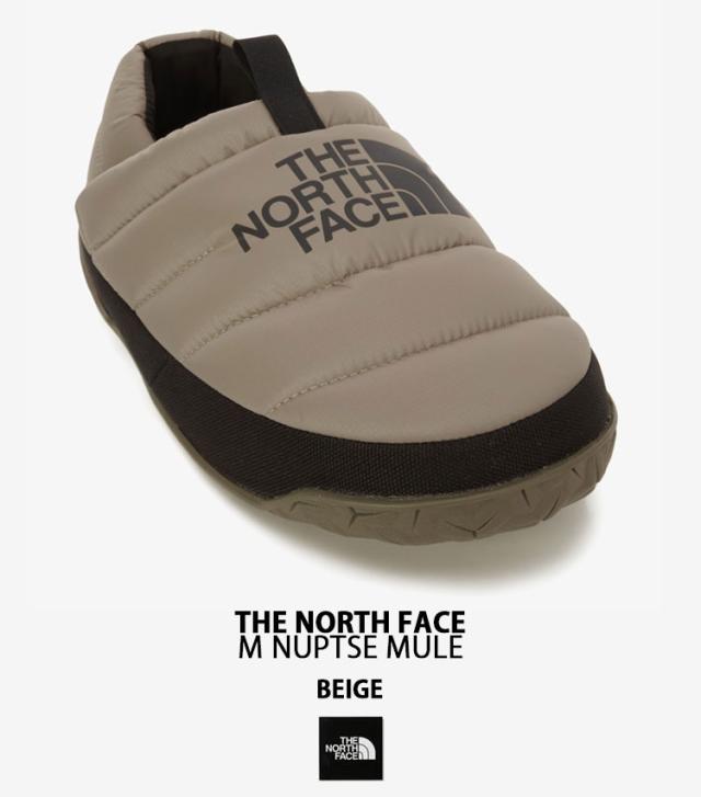 THE NORTH FACE ノースフェイス ダウンスリッポン ダウンミュール M NUPTSE MULE ヌプシミュール BLACK BEIGE ヌプシ ノースミュール ブラック ベージュ NS85R64C/D 保温素材 防寒ミュール メンズ 男性用