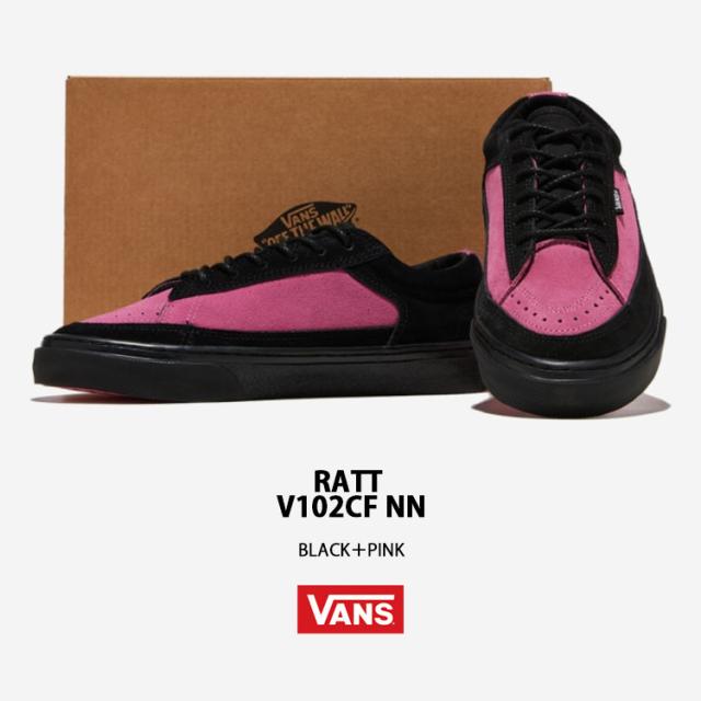 VANS バンズ スニーカー RATT V102CF NN ラット コンビネーションカラー シューズ V102CFNN BLACK PINK シーズナルカラー スエード Y2K_1