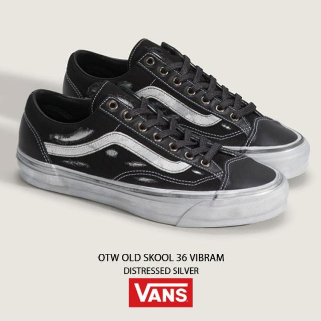 VANS バンズ スニーカー OTW OLD SKOOL 36 VIBRAM DISTRESSED SILVER VN000D2GSLV OTW オールドスクール 36 ビブラム ディストゥレスト シルバー 男性用 女性用_1