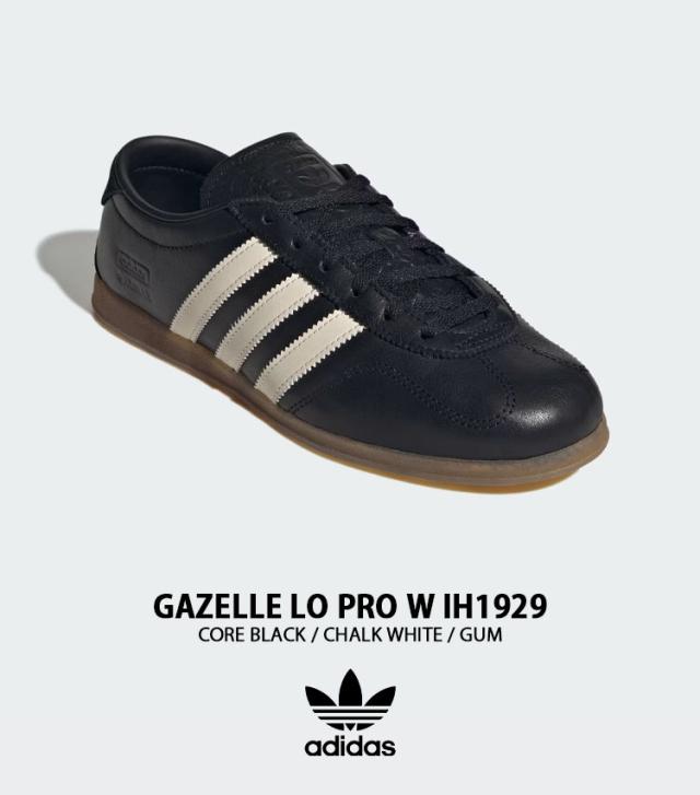 adidas originals アディダス レディース スニーカー GAZELLE LO PRO W IH1929 シューズ ガゼルロープロ レザーアッパー BLACK WHITE_1