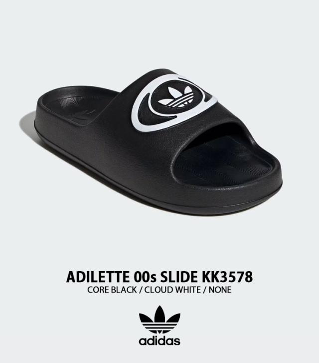 adidas originals アディダス サンダル ADILETTE 00s SLIDE KK3578 シューズ アディレッタ00s横すべり 押し並べて型 BLACK メンズ レディース