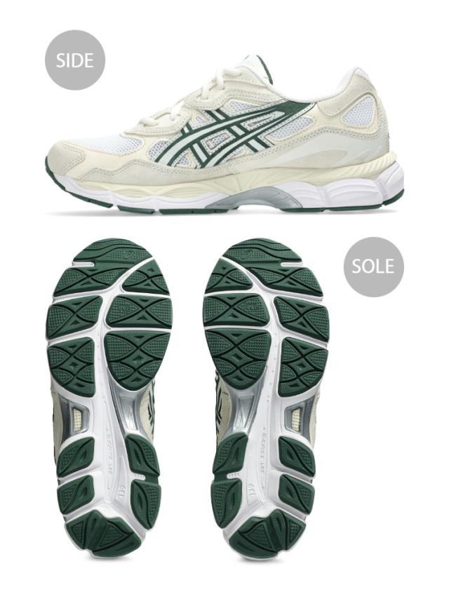 asics アシックス スニーカー GEL-NYC 1203A383-750 IVORY FOREST NIGHT シューズ ゲル ランニングシューズ メッシュ レトロデザイン