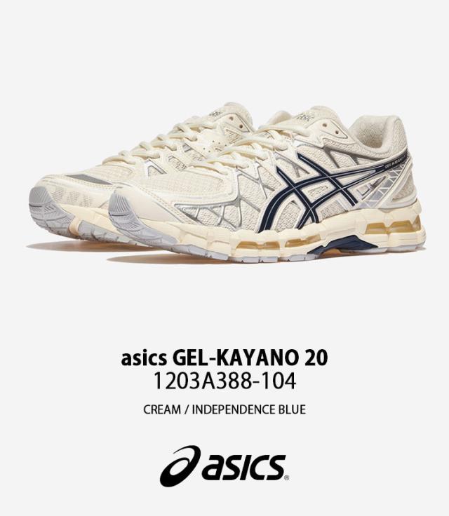 asics アシックス スニーカー GEL-KAYANO 20 CREAM BLUE 1203A388-104 シューズ ゲルカヤノ20 ランシュー メッシュ メンズ レディース_1