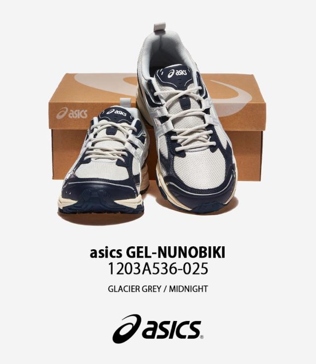 asics アシックス スニーカー GEL-NUNOBIKI 1203A536-025 シューズ ゲルヌノビキ ランシュー メッシュ GREY MIDNIGHT メンズ レディース_1