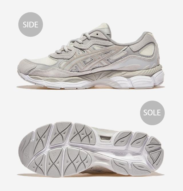 asics アシックス スニーカー GEL-NYC 1203A663-101 CREAM CLOUD GRAY レトロデザイン クリーム クラウドグレー ニュアンスカラー_2
