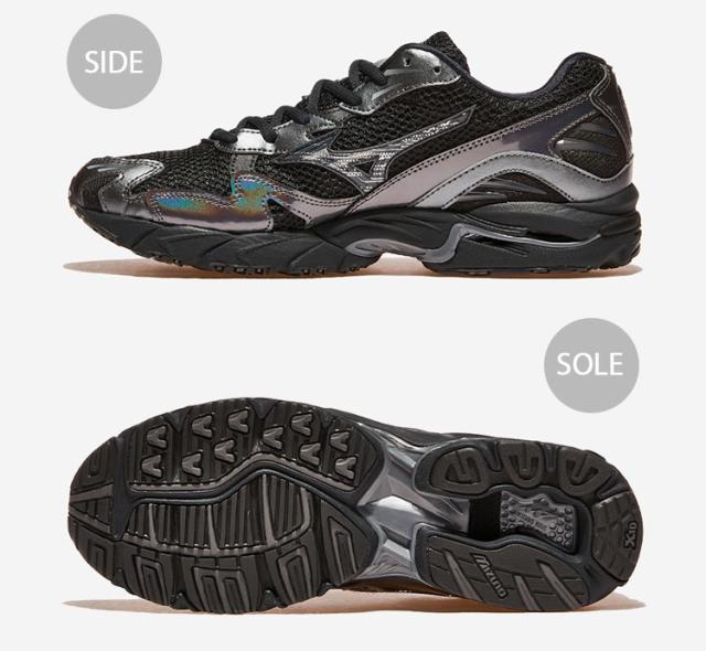 Mizuno ミズノ スニーカー WAVE RIDER 10 シューズ ウェーブライダー10 ジョギングスニーカー BLACK GRAY メンズ レディース D1GA2431-08_2