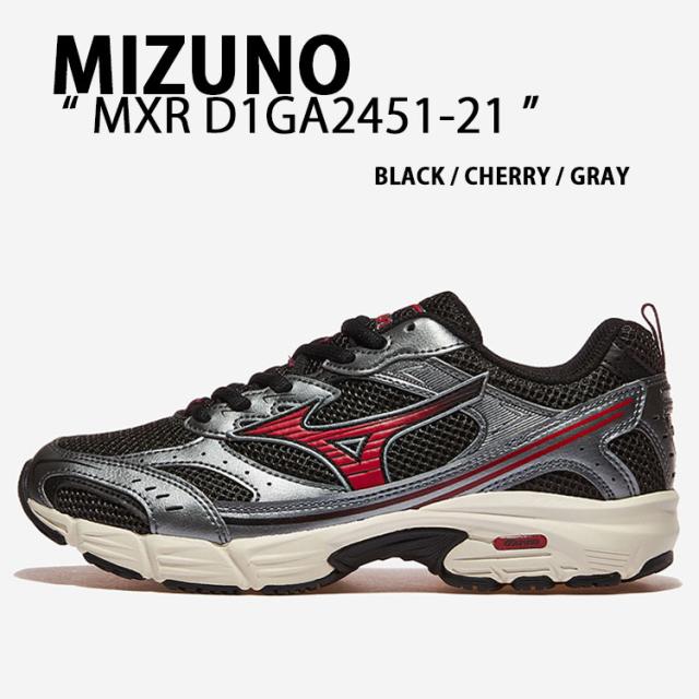 Mizuno ミズノ スニーカー MXR D1GA2451-21 シューズ エムエックスアール ランニングシューズ メッシュ BLACK SILVER メンズ レディース