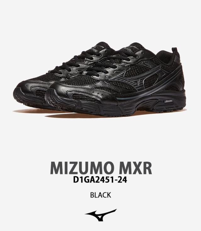 Mizuno ミズノ スニーカー MXR D1GA2451-24 シューズ エムエックスアール ランニングシューズ メッシュ BLACK メンズ レディース_1