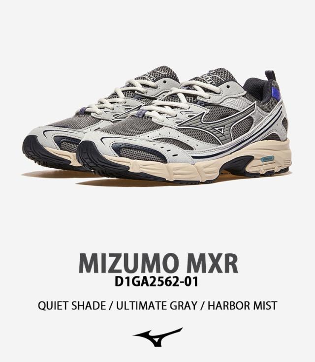 Mizuno ミズノ スニーカー MXR D1GA2562-01 シューズ エムエックスアール ランニングシューズ メッシュ GRAY グレー メンズ レディース_1