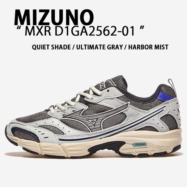 Mizuno ミズノ スニーカー MXR D1GA2562-01 シューズ エムエックスアール ランニングシューズ メッシュ GRAY グレー メンズ レディース