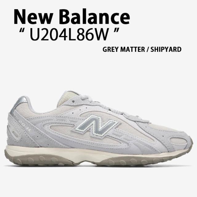 New Balance ニューバランス スニーカー U204L86W シューズ NewBalance204 スエード メッシュ ランシュー GREY グレー メンズ レディース