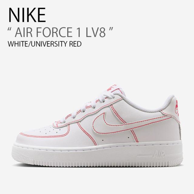NIKE ナイキ レディース スニーカー AIR FORCE 1 LV8 エアフォースワン IB5688-100 ローカット ホワイト レッド ウィメンズ キッズ