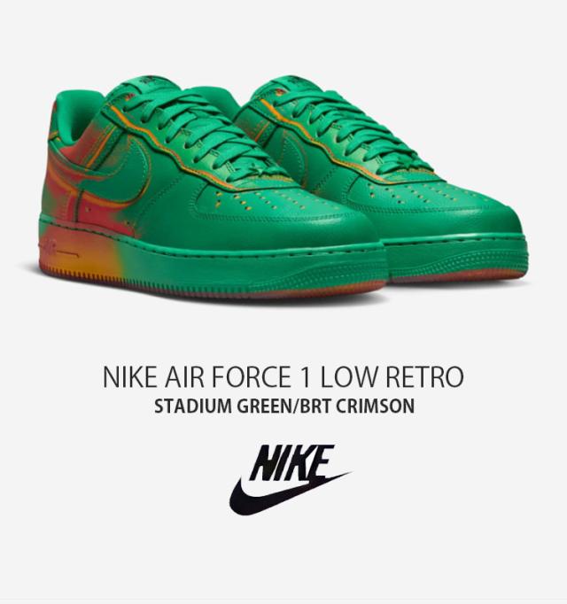 NIKE ナイキ スニーカー AIR FORCE 1 LOW RETRO エアフォースワン ローレトロ IB6834-300 ローカット グリーン レッド メンズ レディース_1