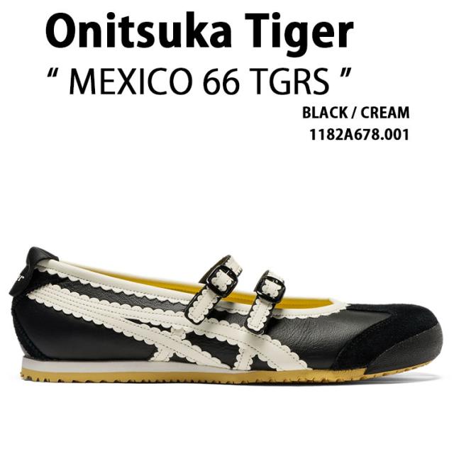 Onitsuka Tiger オニツカタイガー レディース スニーカー MEXICO 66 TGRS シューズ メキシコ66タイガース パンプス BLACK 1182A678.001