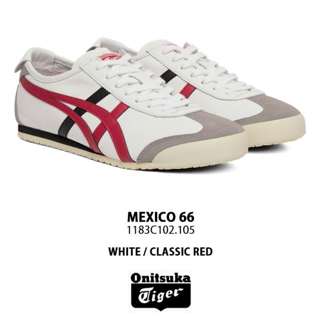 Onitsuka Tiger オニツカタイガー スニーカー MEXICO 66 1183C102.105 シューズ メキシコ66 WHITE RED ホワイト レッド メンズ レディース_1