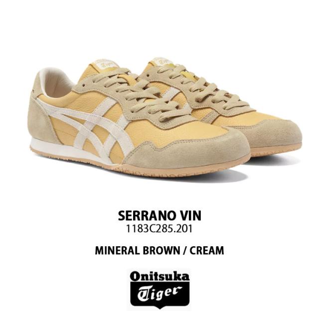 Onitsuka Tiger オニツカタイガー スニーカー SERRANO VIN BROWN CREAM 1183C285.201 シューズ セラーノ ヴィン ブラウン クリーム メンズ レディース_1