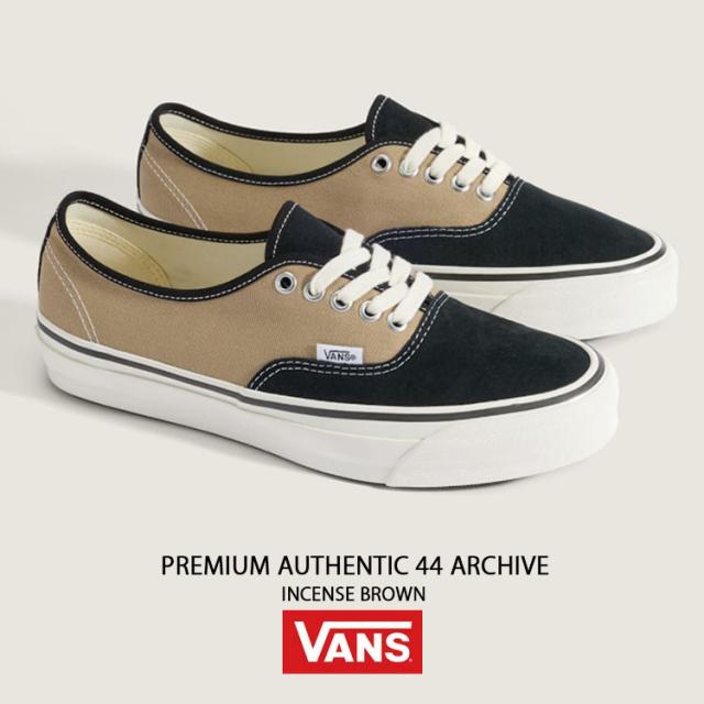VANS バンズ スニーカー PREMIUM AUTHENTIC 44 ARCHIVE INCENSE BROWN VN000D9NGGT プレミアム オーセンティック 44 アーカイブ インセンス ブラウン 男性用 女性用