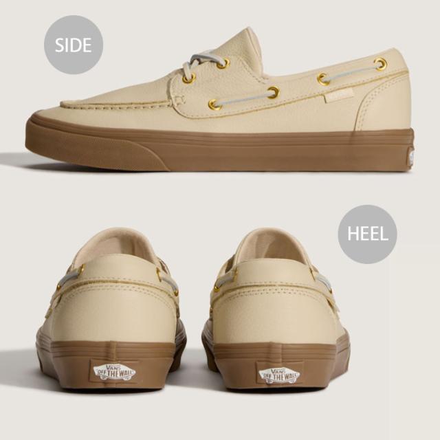 VANS バンズ スニーカー 2-EYELET BOAT SHOE LEATHER TAN VN000Z11TAN ツーアイレット ボートシュー レザー タン 男性用 女性用