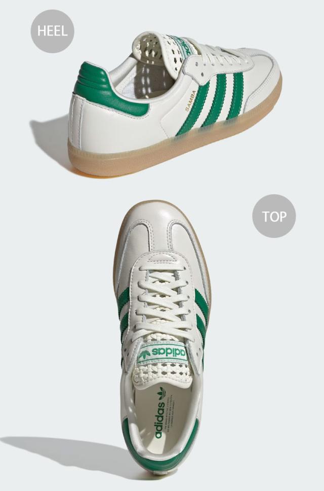 adidas originals アディダス スニーカー SAMBA OG W IH3983 シューズ サンバOG レザーアッパー Tトゥ WHITE GREEN メンズ レディース_3