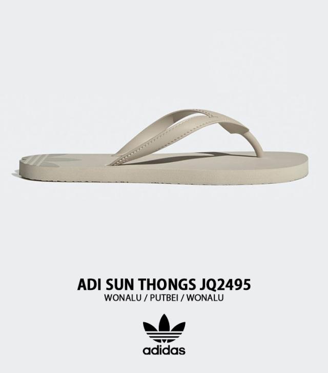 adidas Originals アディダス ビーチサンダル ADI SUN THONGS JQ2495 シューズ アデイサンソング サンダル BEIGE メンズ レディース_1