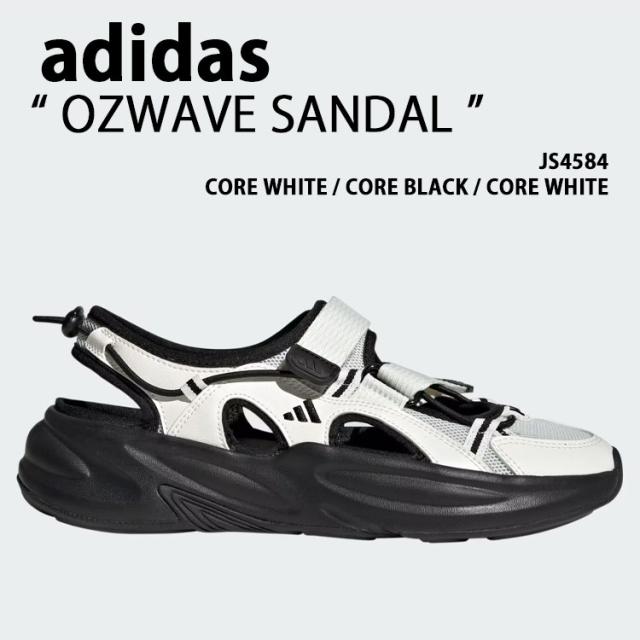 adidas アディダス スポーツサンダル OZWAVE SANDAL JS4584 シューズ オズウェーブサンダル ストラップ WHITE BLACK メンズ レディース